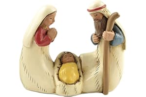 ENNAS 2.56 Inch Tall Miniature Holy Family Nativity Figurine Tabletop Scene Decoration