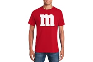 VERACCO Letter M Halloween Costumes T-Shirt | Funny Cool Graphic Tee Idea | for Men
