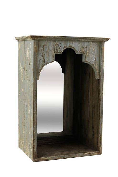 Vagabond Vintage Murale En Bois Avec Miroir De Niche Gris