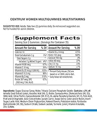 Centrum Women MultiGummies (150 Count, Natural Cherry, Berry, Orange Flavor) Multivitamin /...