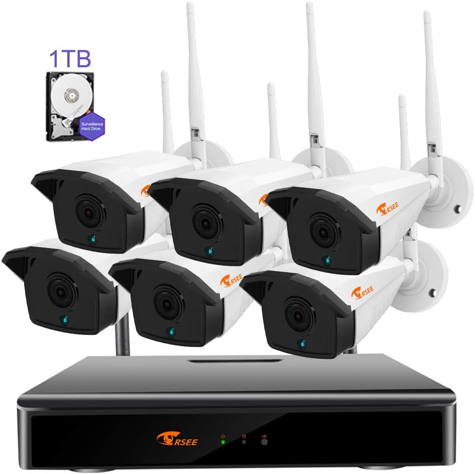 Camaras De Vigilancia Wifi,CORSEE Kit Sistema de Seguridad Inalámbrico ...