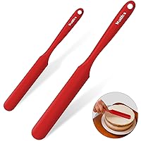 Walfos Silicone Spatula - 600ºF Heat Resistant Kitchen Jar Spatulas, Strong Steel Core and One-Pieces Seamless Design, Perfec