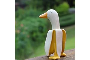 Lhocm Garden Decor Statues Figurines Ornaments, Creative Resin Banana Duck Garden Gnomes, Personalized Duck Statues for Home, Patio, Lawn, Yard, Office, Outdoor Decorations, Funny Housewarming Gifts