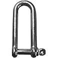 US STAINLESS Stainless Steel 316 Long D Shackle 3/8" (10mm) Marine Grade