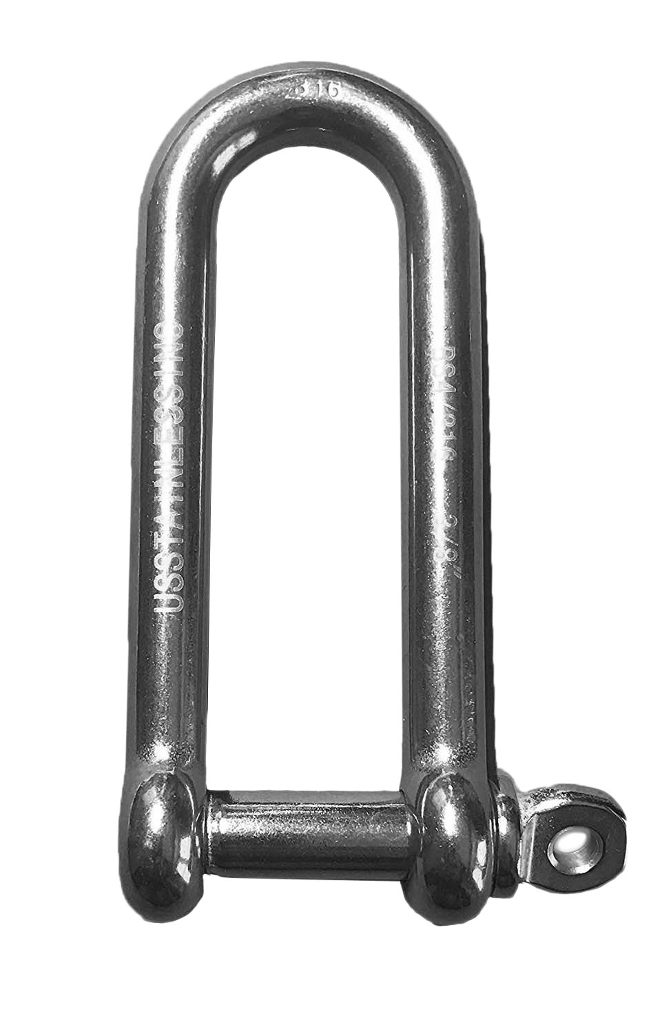 US STAINLESS Stainless Steel 316 Long D Shackle 3/8" (10mm) Marine Grade