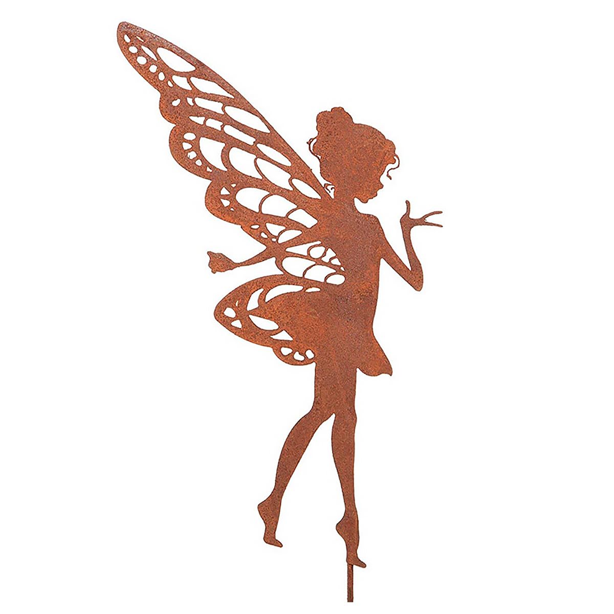 POFET Rusty Elf Small Garden Decoration Garden Stake Made of Patina Metal rust look, for Garden Patio or Balcony