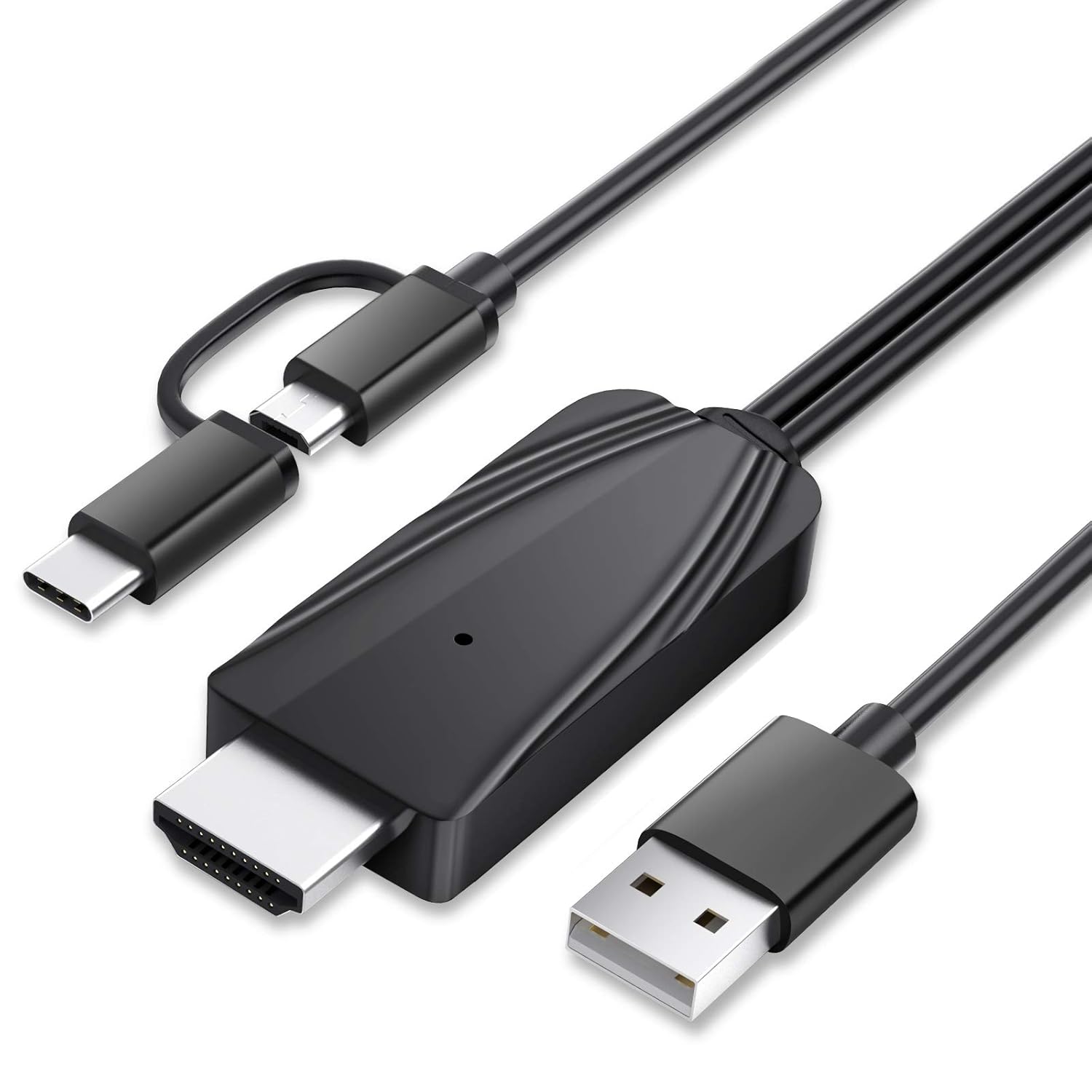 Amazon Com Onvian 2 In 1 Usb Type C Micro Usb To Hdmi Cable 6 6ft Mhl To Hdmi Adapter 1080p Hd Hdtv Mirroring Charging Cable For All Android Smartphones To Tv Projector Monitor Industrial Scientific