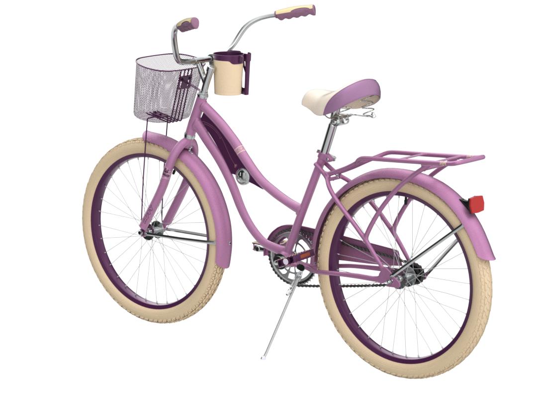 purple huffy beach cruiser