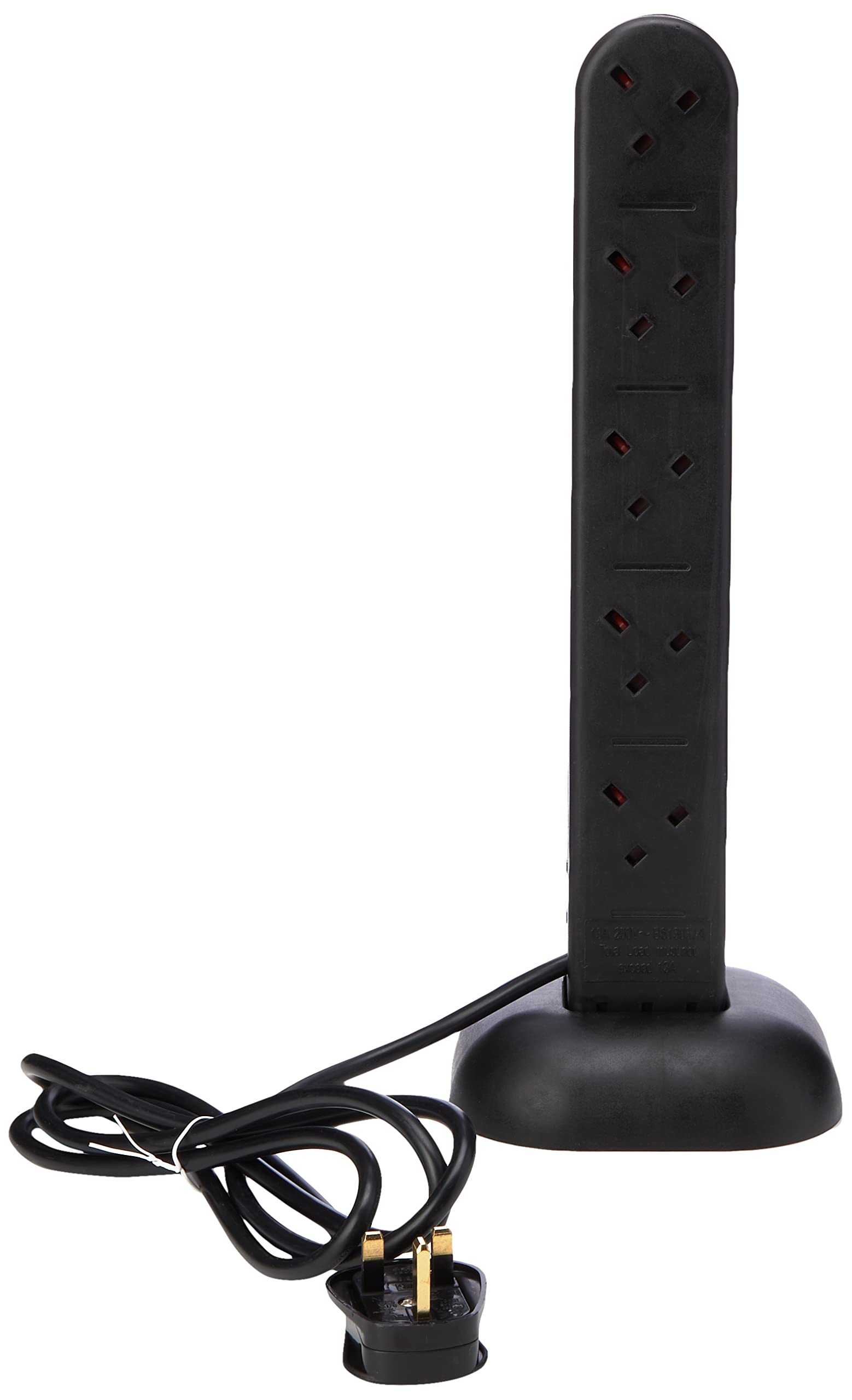 Pro Elec EXTENSION TOWER 10-GANG + NEON, BLACK