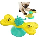 TeaseKT Cat Toys,Best Kitten Interactive Toy for Indoor Bored Cats Seller,Butterfly Windmill with Suction Cup Catnip Balls Ki