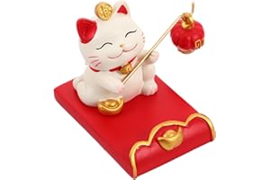LALAFINA Multifunctional Lucky Cat Phone Stand for Car and Desk Portable Lightweight Phone Holder for Rvs and