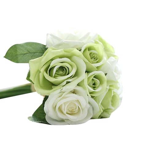 Moonuy Neuf Fleurs Têtes De Soie Artificielle Faux Fleurs