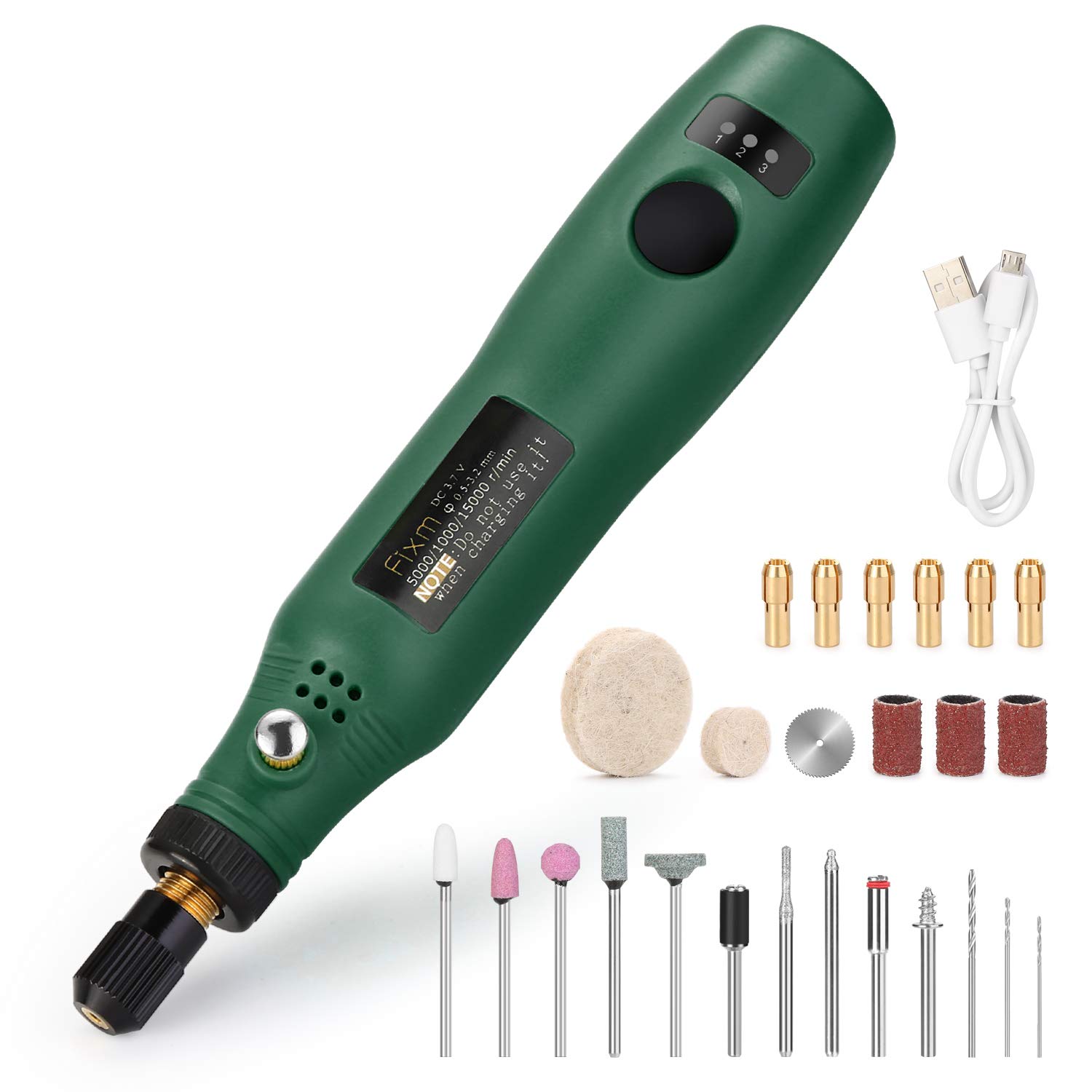 Rotary Tool, AGPTEK Cordless Rotary Tool Three Rotation Speeds with 19