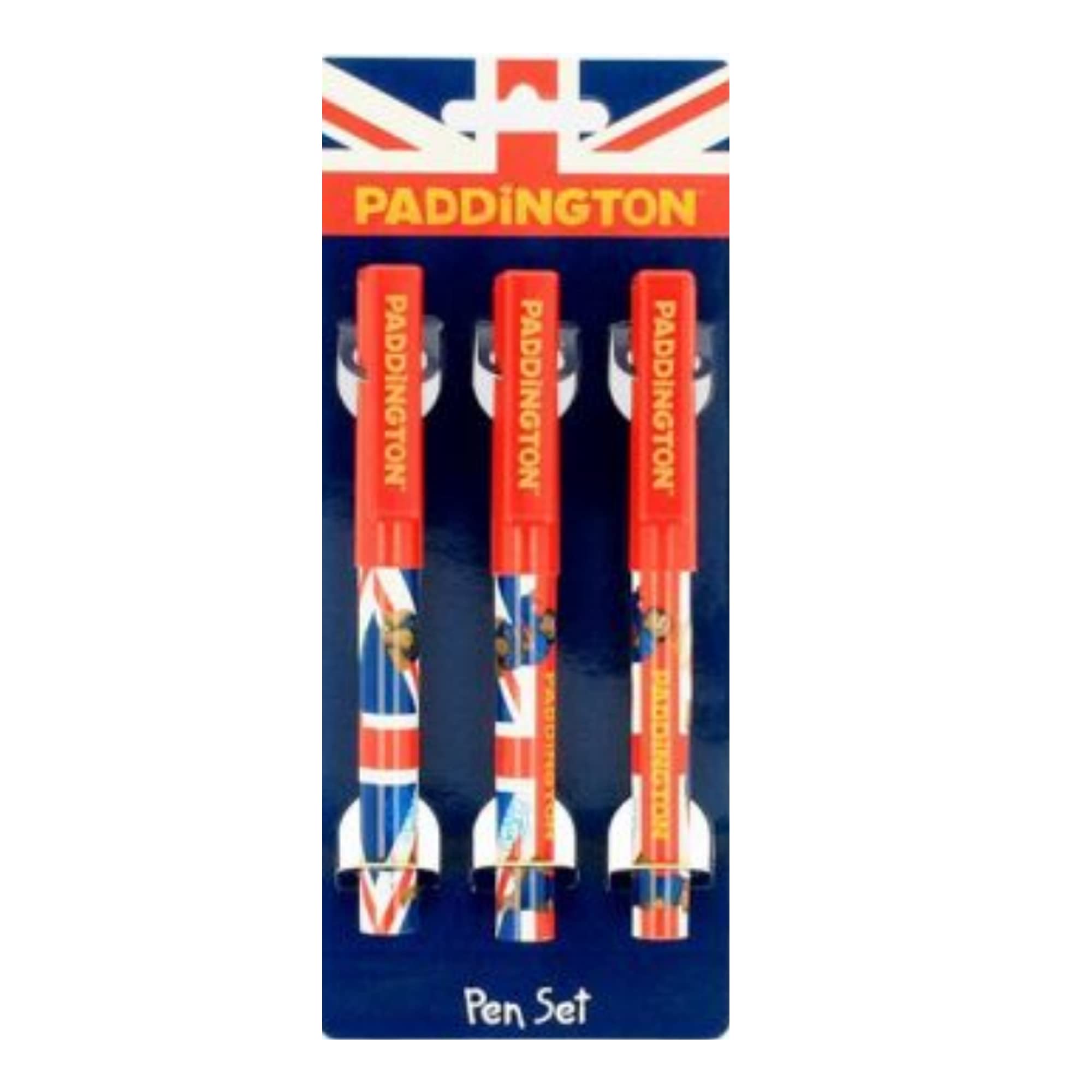 Elgate 3x Union Jack Flag with Paddington Bear Movie Ballpen Set Gifts and Stationery (72994-000)