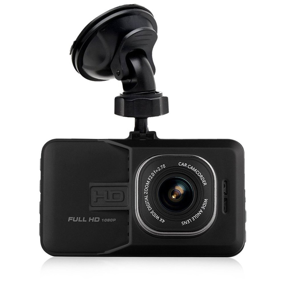 Maxesla 1080P Full-HD 170° Wide Angle Dashboard Camera Vehicle Video Recorder 3.0" LCD Screen Car Dash Cam Motion Detection G-Sensor Loop Recording Parking Monitor Car Security DVR with Dual USB Port Quick Charge