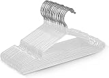 KEPLIN 20x Premium Rubber Coated Metal Hangers White 4mm Space-Saving
