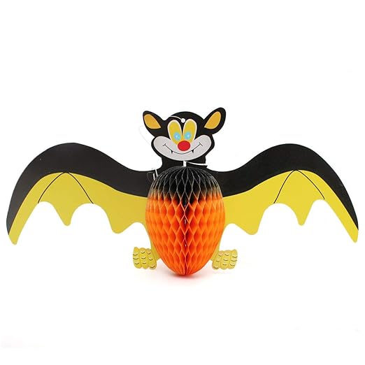 Solmore Halloween Spooky Night Witch Bat Tissue Hanging Paper Lantern Bars Party Decor 2