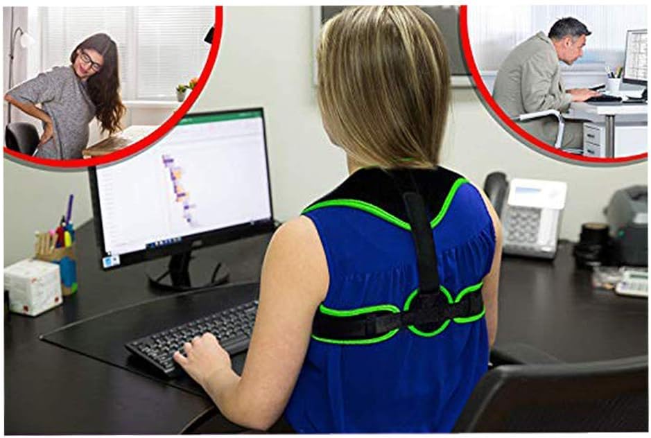 Chhel Doctor-Designed Back and Shoulders Pain Relief and Proper Posture Clavicle Support with Adjustable Brace for Men and Women (Black)