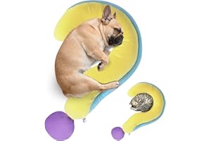 Dog Calming Pillow – Soft Plush Cat Body Pillows for Small/Medium/Large Dogs, Cozy Cotton-Filled Dog Neck Pillow, Cute Design