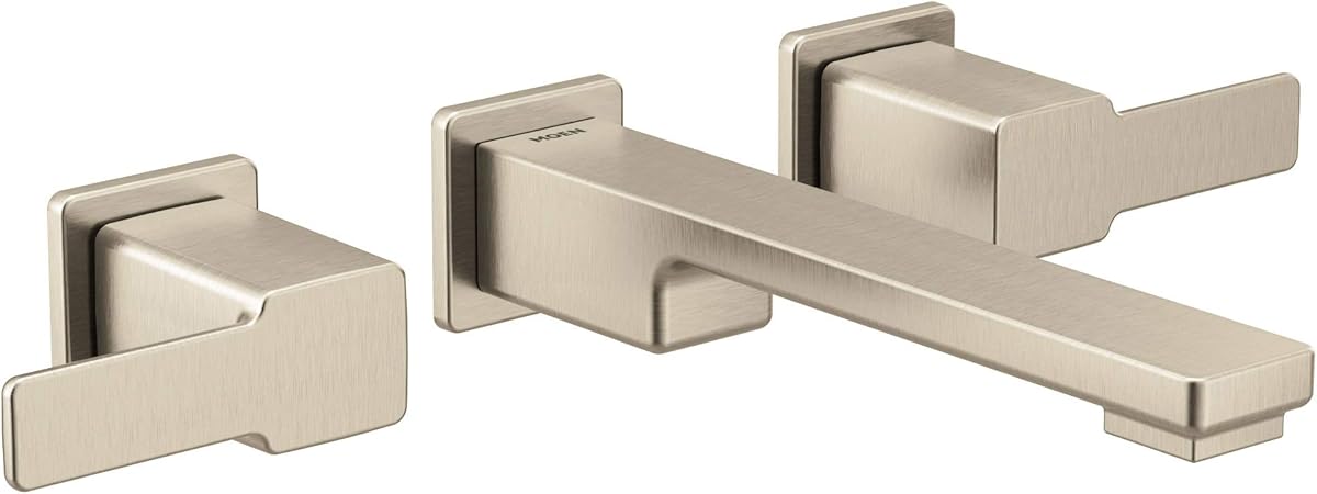 Moen TS6731 - Grifo de baño con dos asas para montar en la pared sin