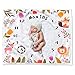 CAVN Baby Monthly Milestone Blanket Shower Gifts Set for Girl Boy, Thick/Soft/Cozy Flannel 0-12 Months Photography Backdrop Photo Props for Newborn Infant and New Expectant Moms (Colorful)