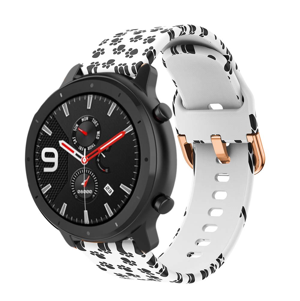 Angersi 20mm Quick Release Soft Silicone Sport Strap Replacement Bands Compatible with AMAZFIT GTR 42mm / GTS/Bip Younth
