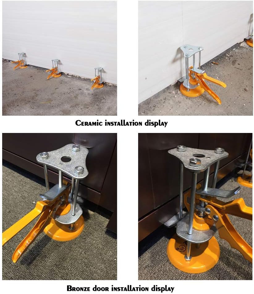 [Upgraded] Tile Leveling System, Tile Leveler Spacers, Reusable Tile Installation Tool Kit, Construction Wall Floor Balance Tools For Construction, Like Building Walls & Floors, Doors and Cabinet. - - 