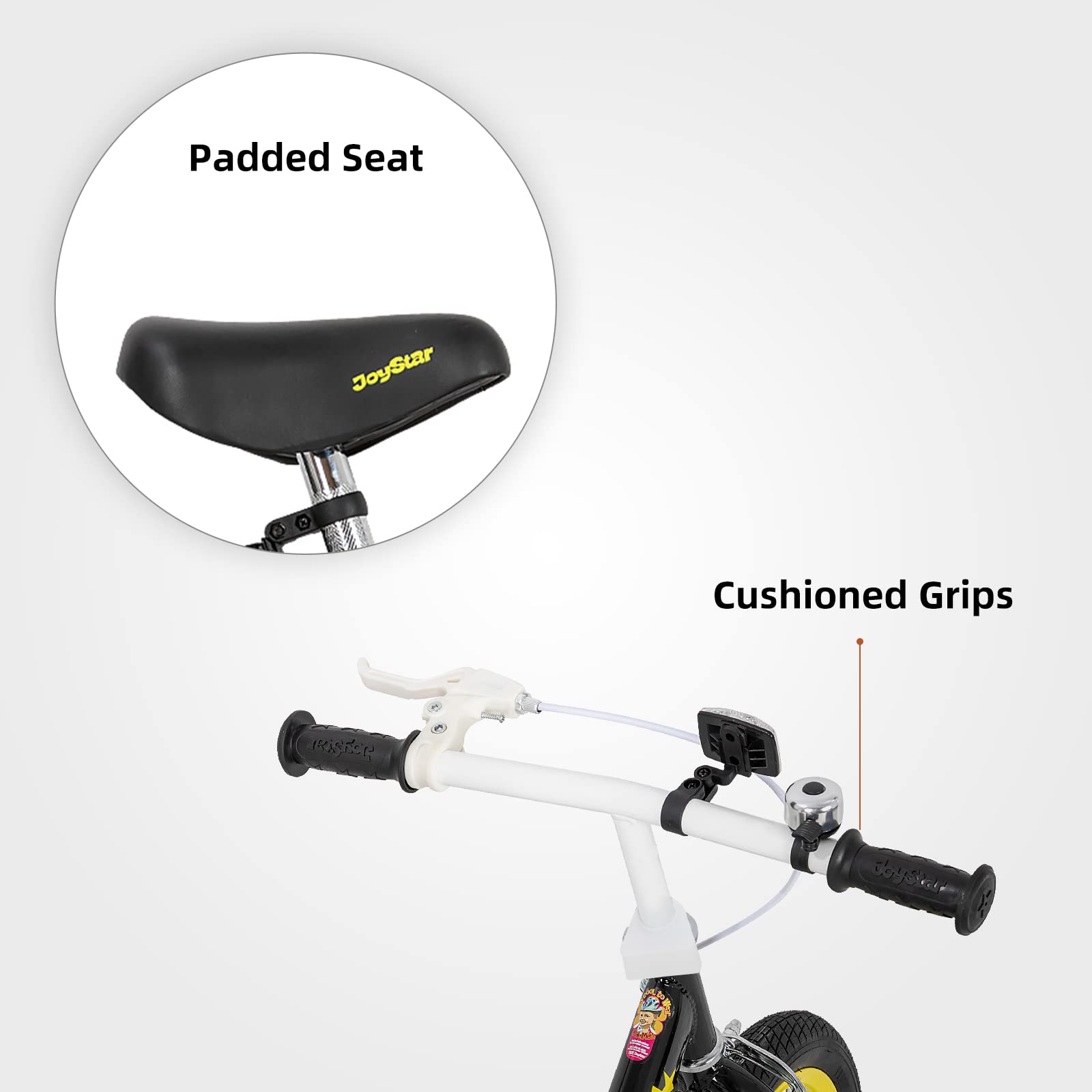 JOYSTAR 16 Inch Balance Bike for Big Kids 4 5 6 7 8 Years Old Boys Girls 16 in Large Balance Bikes with Adjustbale Seat No Pedal Training Bicycle Black