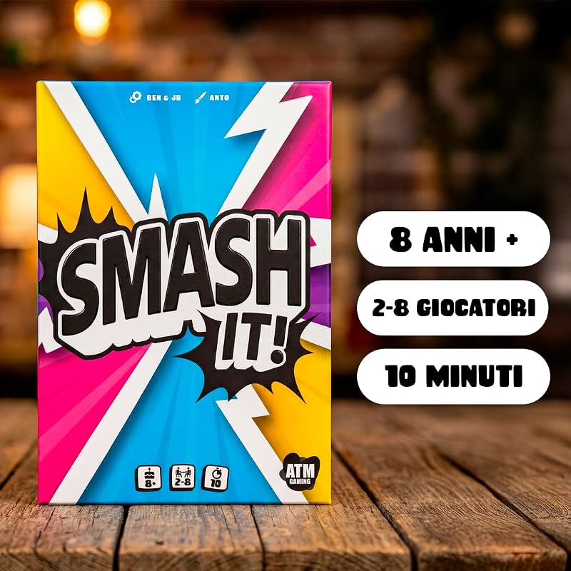 Smash It – Gioco da Tavolo per Famiglia e Amici – Gioco di Carte di rapidità e Divertimento – da 2 a 8 Giocatori – Partite da 10 Minuti – Idea Regalo - Il Gioco da Viaggio Ideale