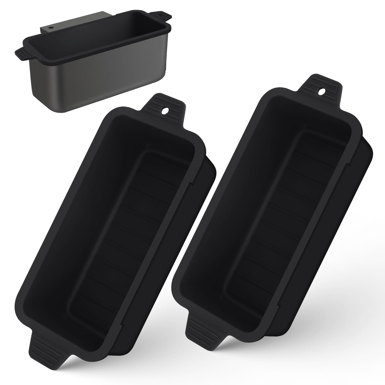 Photo 1 of 2 PCS Silicone Grease Cup Liners for Blackstone 36 28 22 17 Inch Griddle,Reusable Grease Catcher Cup Liner Grill Grease Tray,Durable Drip Pans Blackstone Griddle Accessories,Black