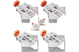 DRKICSY Multipurpose Stainless Steel 90 Degree Corner Clamp, Woodworking Right Angle Clamp 90° Holder, Stainless Steel Right Corner Clamps for Woodworking, Right Angle Clip Fixer Tools (Open&Closed Type)