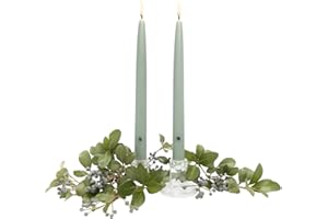 Colonial Candle 10 Inch Bayberry Scented Taper Candle, Virtually Dripless, Premium Wax with Cotton Wick, Pack of 2, Up to 10 Hour Burn - Made in The USA