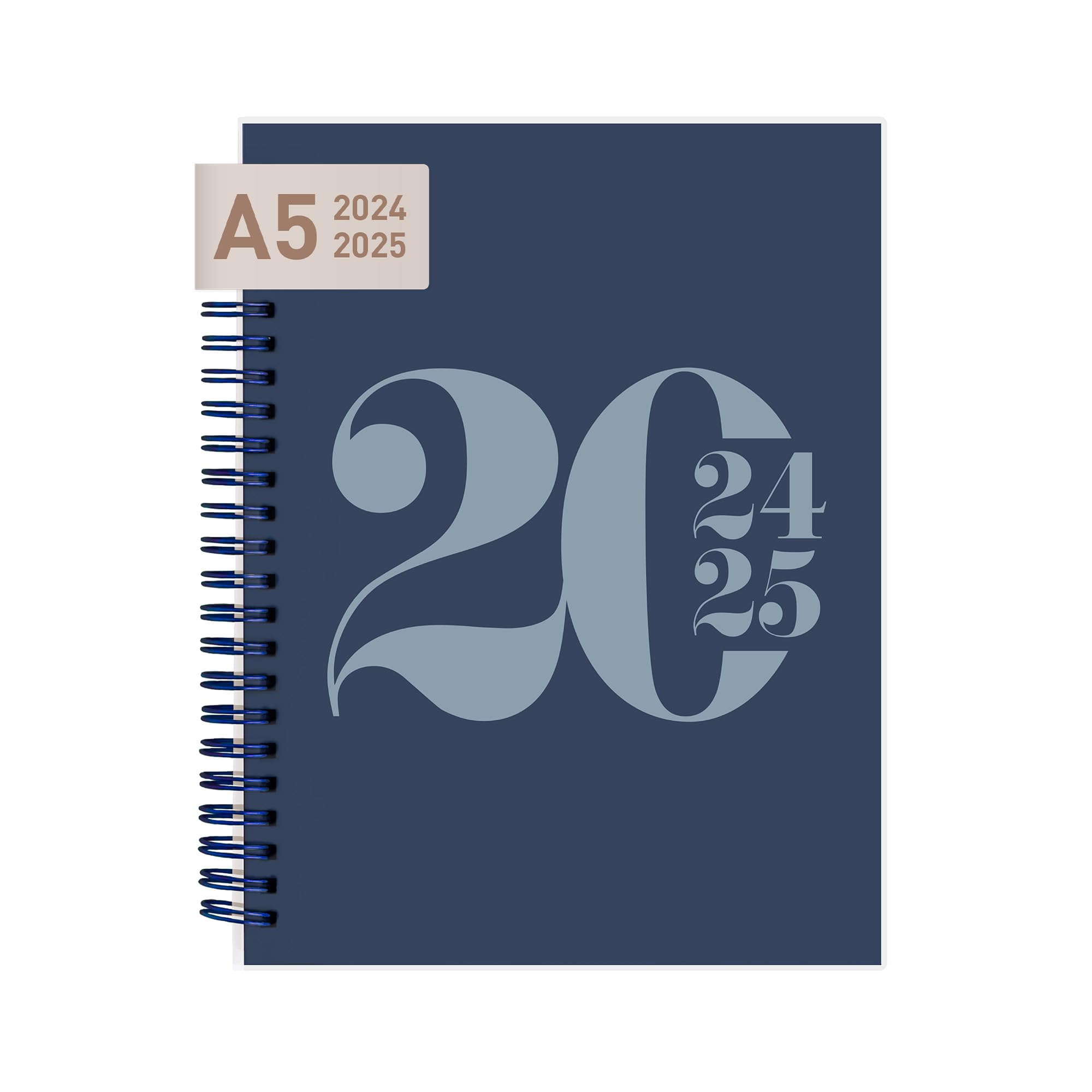Photo 1 of Rileys Planner 2024-2025 18-Month Academic Weekly Planner - Typographic Weekly & Monthly Agenda Planner, Flexible Cover, Notes Pages, Twin-Wire Binding (8 x 6 inch, Blue)