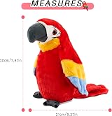 Surplex Talking Parrot Plush Toy Electronic Record Waving Wings Kids Baby view 6