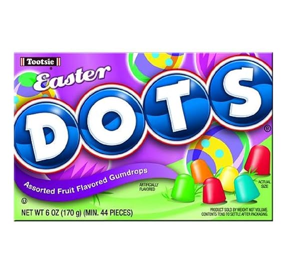 TOOTSIE ROLL EASTER DOTS CANDY THEATER BOXES, 6-OUNCE PACKS – 12 COUNT BOX
