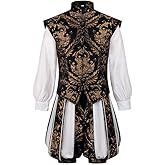 Vmyainrt Men's Tudor Costume Elizabethan Era Renaissance Royal Prince/Nobleman Tudor King Doublet & Pumpkin Pants Outfit