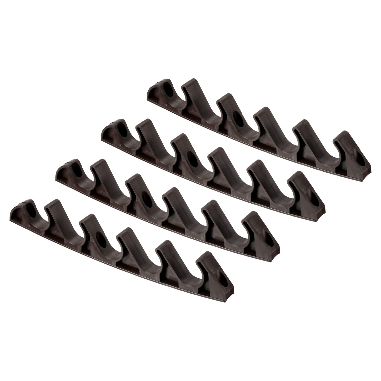PATIKIL Chaise Adjustment Bracket, 4 Pack 5 Position Lawn Yard Multi Position Back Support Adjuster for Outdoor Lounge Patio, Brown