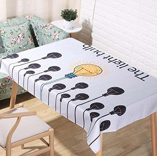 Onfly 1 Pc Digital Printing Rectangular Picnic Table Cloth Fresh Hot Air Balloon Home Decor Coffee Table Cloth Living Room Table Flag Variety Sizes/colors (Color : White, Size : 140 * 160)