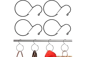 4Pcs Multipurpose Closet Hangers, Belt & Scarf Wardrobe Organizer with Hook, Space Saving Hanging System for Baseball Hats, S
