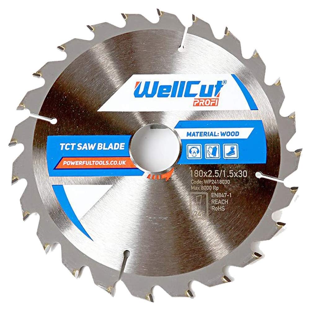 WELLCUT WP2418030 Wood Circular Saw Blade 180mm x 24T x 30mm