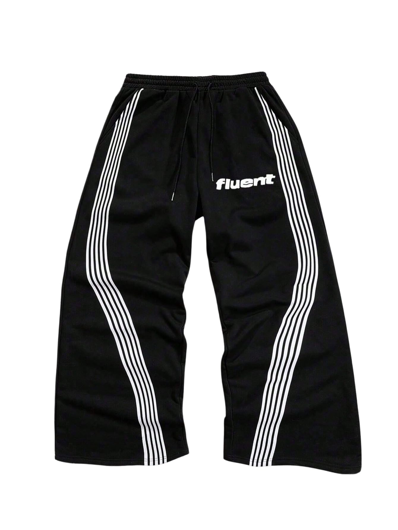 GORGLITTER Men's Baggy Wide Leg Sweatpants Y2K
