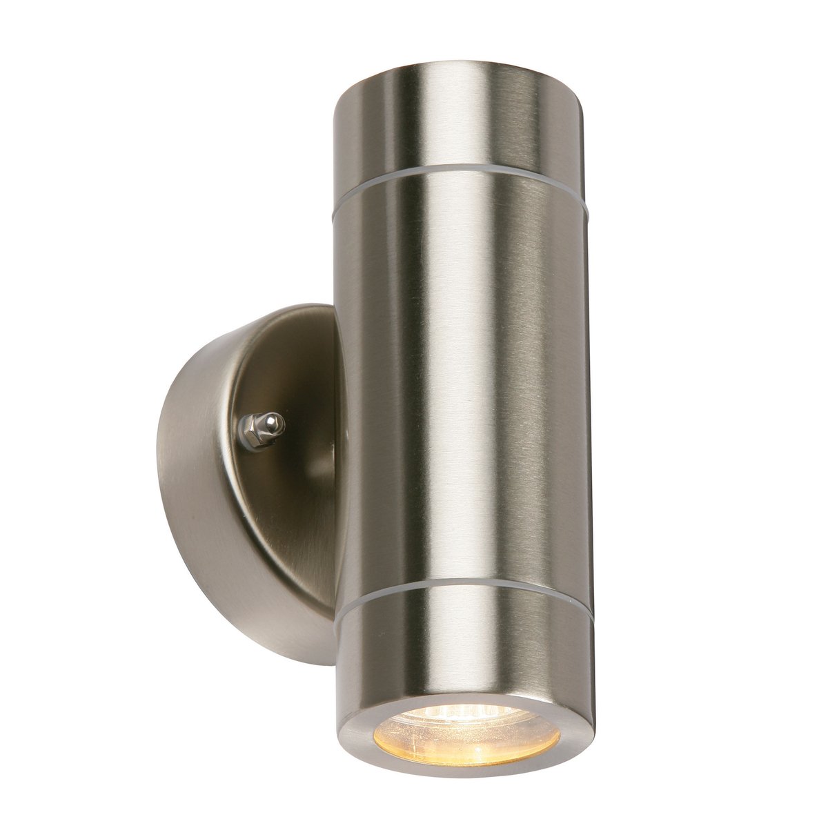 Palin Exterior Interior Stainless Steel Light Outdoor Garden Up/Down Wall Light GU10 IP44 Rated