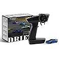 havcybin 1:76 Turbo Racing Scale RC Sport Car, Table Racing Remote Control Mini Model Car Full Proportional RTR Kit Toys (C64 Blue)