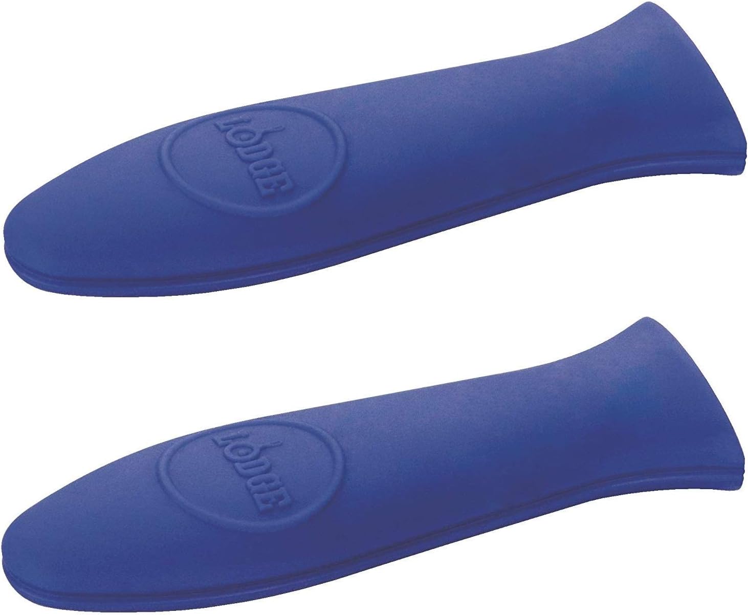 Lodge Silicone Hot Handle Holder Oven Pan Mitts Heat Protecting Silicone Cast Iron Skillet Dutch Oven Blue 2 Pack
