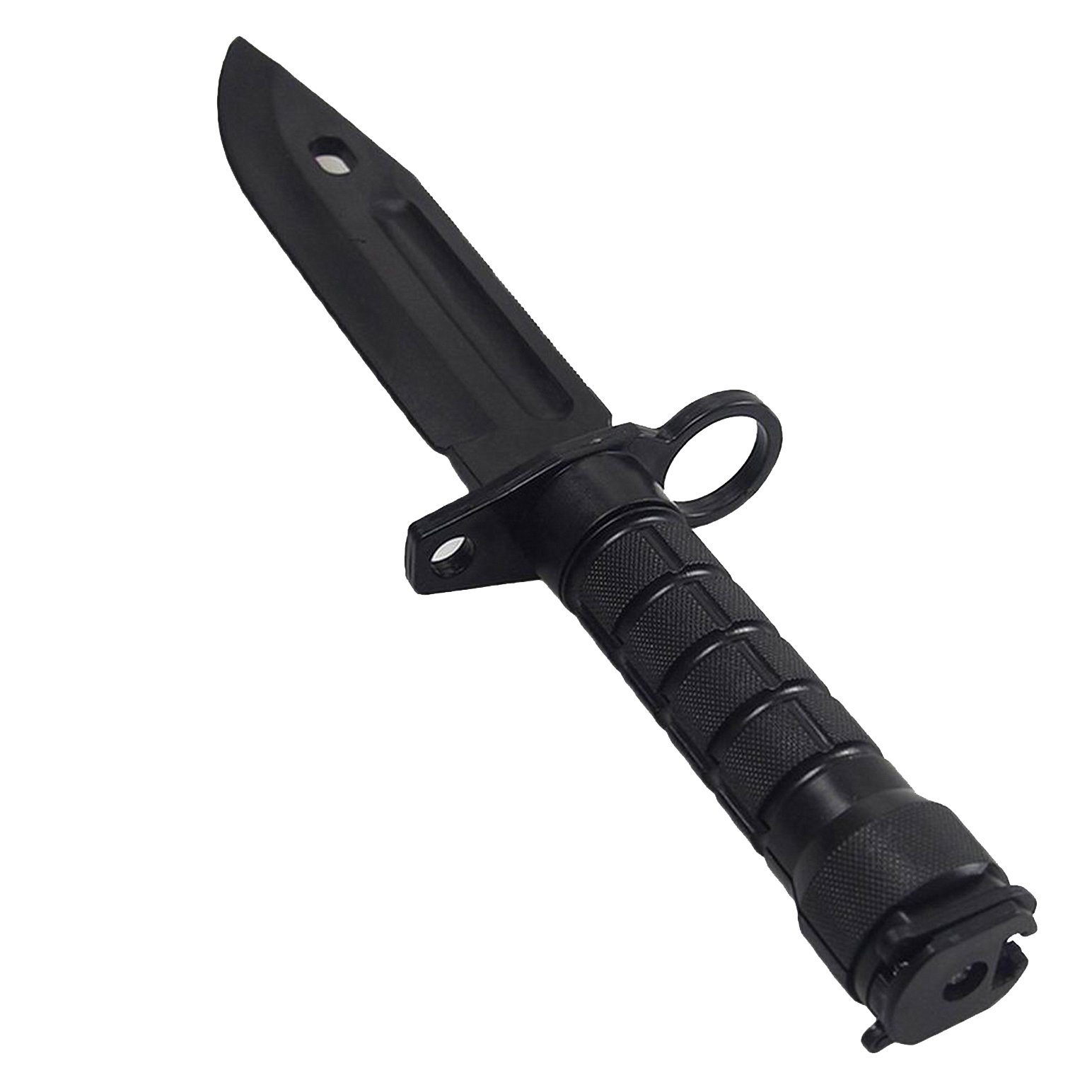 Rubber Combat Knife black Bayonet M9 Style for Training Airsoft Scabbard - memoscan