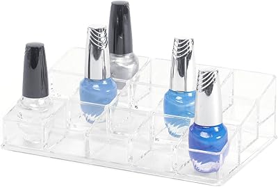 Compactor Nail Varnish Organiser 15 Compartments Transparent Polystyrene