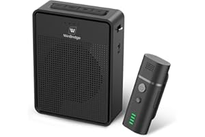 RESPONSEBRIDGE Wireless Voice Amplifier with Bluetooth Lavalier Microphone, Professional Noise Reduction Portable Microphone with Speaker, Mini Megaphone with Clip on/Lapel Mic for Teachers Classroom Tour Guide B006