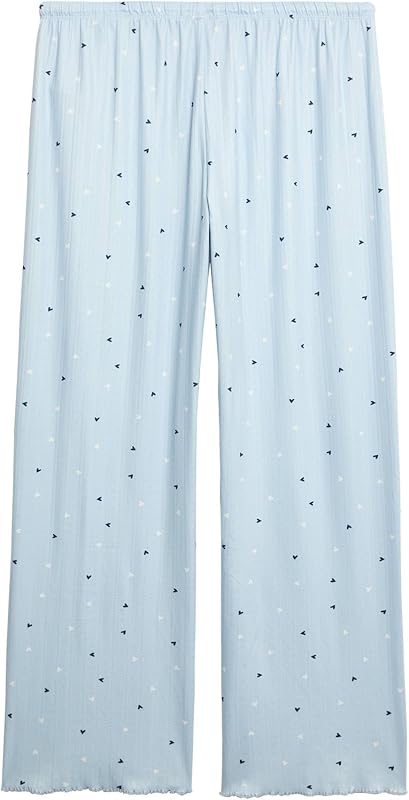 Pigiama in Punto Pointelle Stampato da Donna Blu S