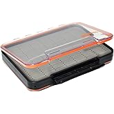 ALICHINO Fly Box for Fly Files Ice Jig Box Two Sided Waterproof Fly Fishing Box for Nymphs and Streamers (Grey Foam Insert C, Large， 9 * 6.5 * 1.9Inch)