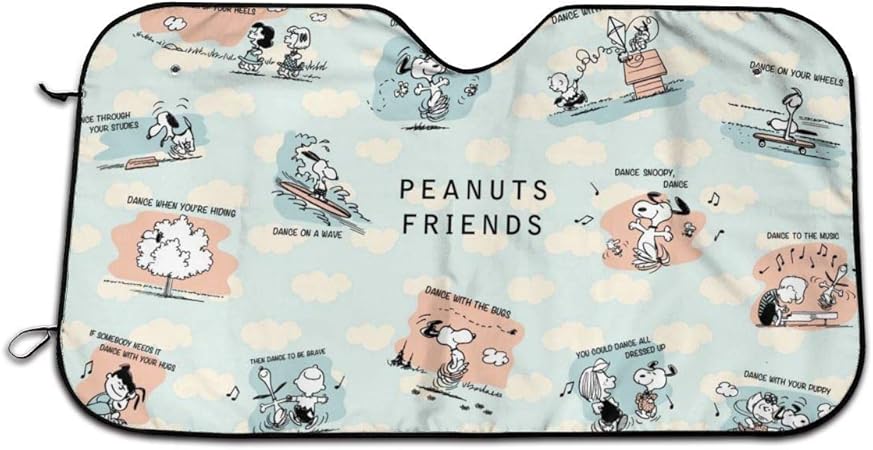 Amazon Snoopy スヌーピー 5 車用サンシェード ファッション 遮熱 遮光 日差しをカット 吸盤4個付き 軽自動車 カー用品 軽量 日除け 簡単取付 紫外線対策 サンシェード 車 バイク